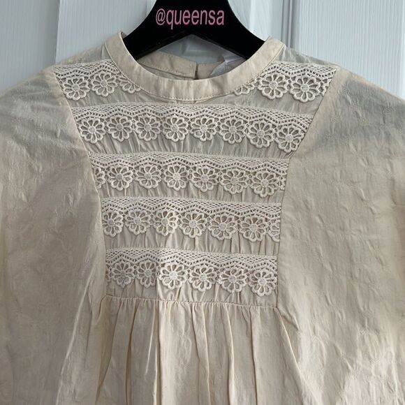 Zara Girl embroidery front ruffle sleeve cotton dress - Picture 5 of 10